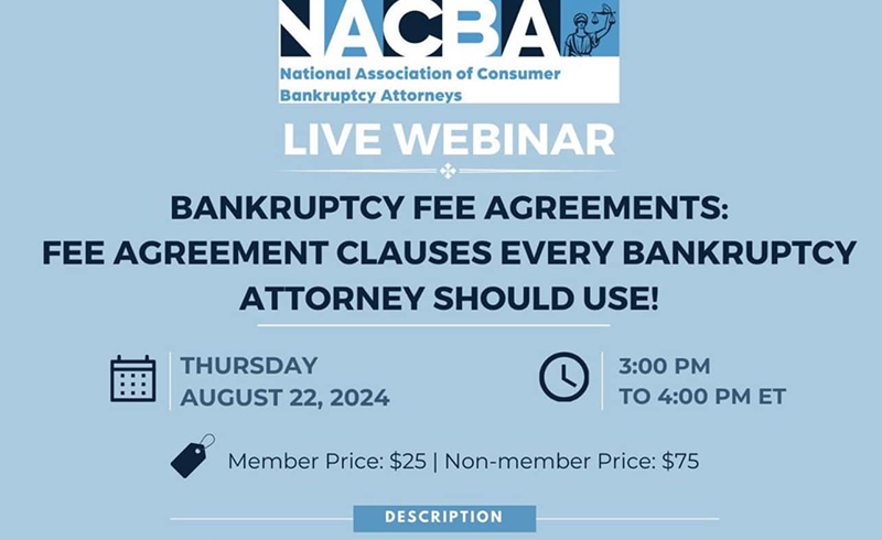 BANKRUPTCY FEE AGREEMENTS